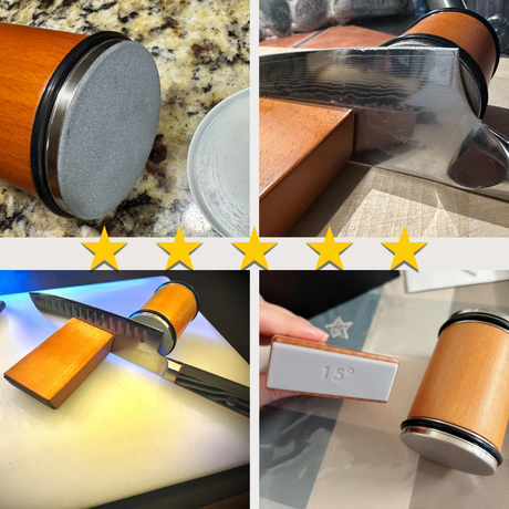 Rolling diamond knife sharpener for kitchen use