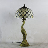 mosaic glass dome shade table lamp for study room decor
