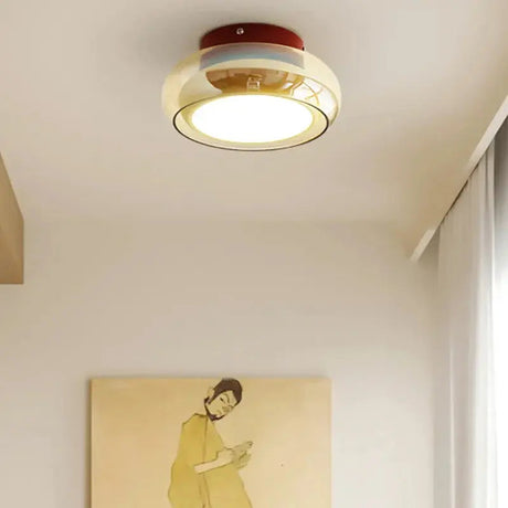 Small retro LED ceiling fixture detail