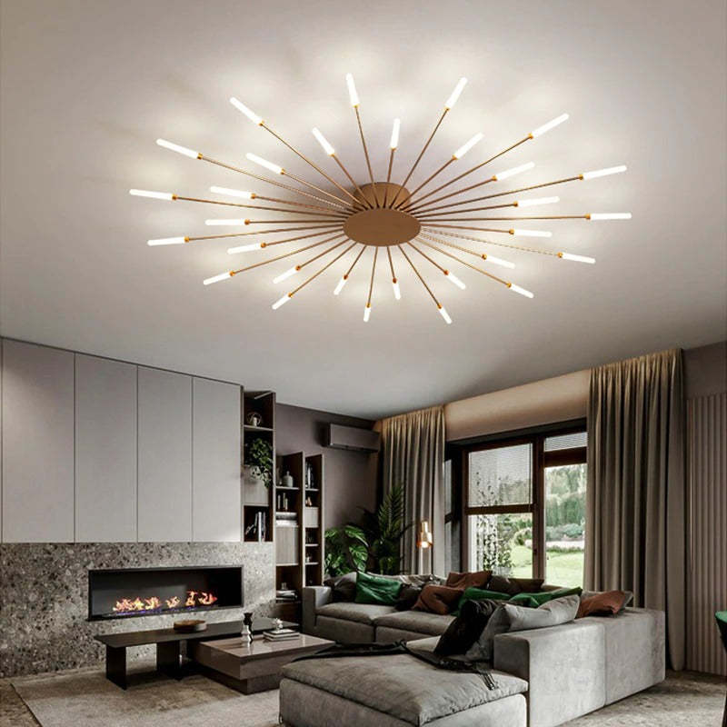 Modern Ceiling Lamp Ambient Glow in Living Room