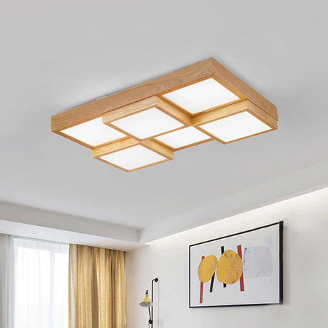 Wood Ceiling Light for Entryway Lighting
