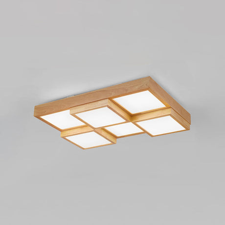 TimberLume Wood Ceiling Light for Living Room