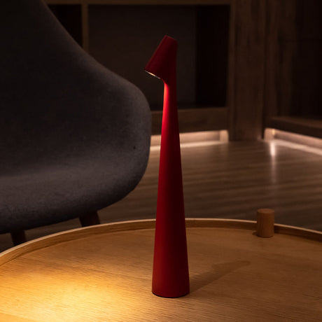 aluminum-body cordless table lamp for living room accents