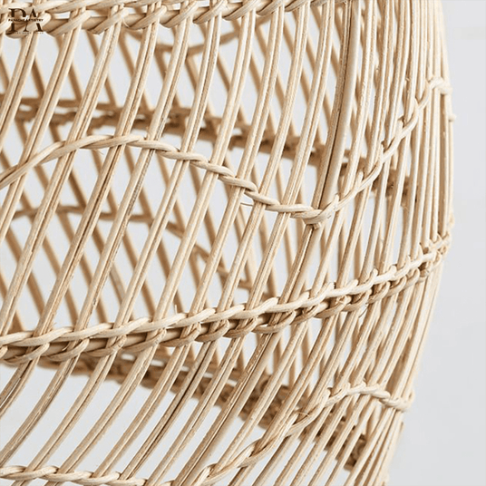 rattan pendant lamp handwoven close-up detail