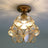 Floral Glass Ceiling Lamp Additional Angle View