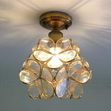 Floral Glass Ceiling Lamp Additional Angle View