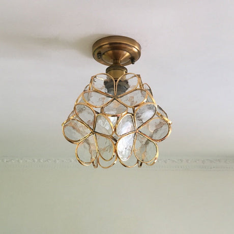Colored Glass Ceiling Light for Entryway Decor
