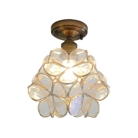 Glass Ceiling Lamp Installed in Corridor