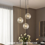 Gold glass pendant light for living room ceiling