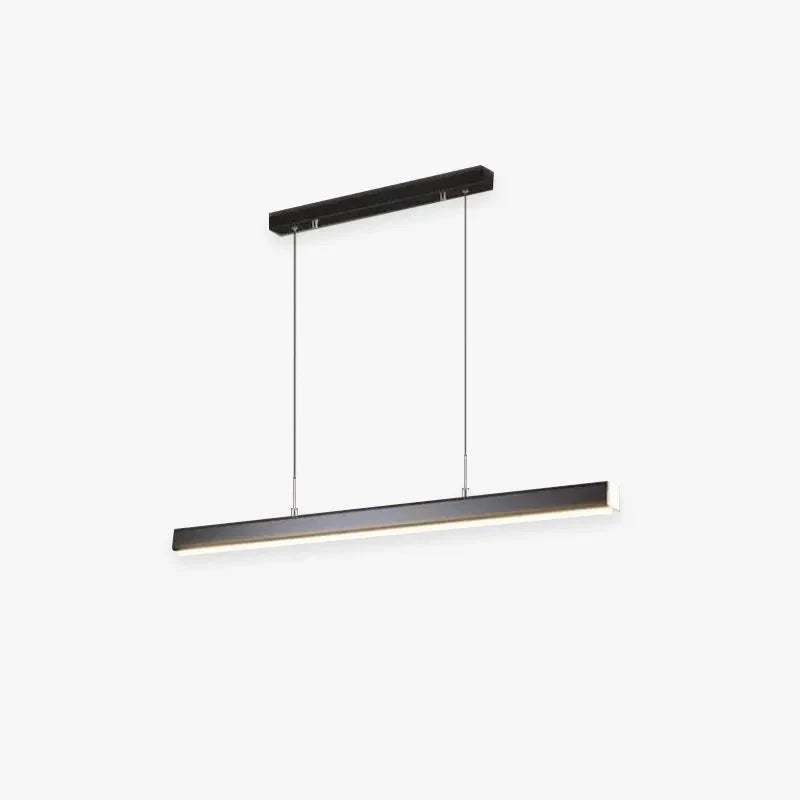 Linear Metal LED Pendant Light in Black and Brown