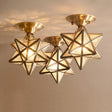 LumaNova Traditional Brass Ceiling Light for Living Room