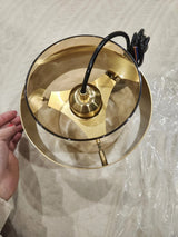 Pendant light glass texture close up