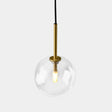 Gold glass pendant light for dining area