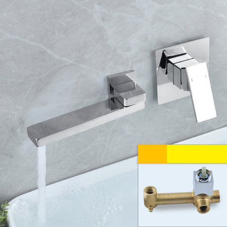 Wall mounted bathroom faucet - solid brass body