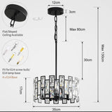 Crystal Pendant Light LED Round Design for Dining Room - OpalDwell