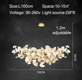 Frosted glass petals size comparison