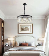 Crystal pendant light warm ambient glow