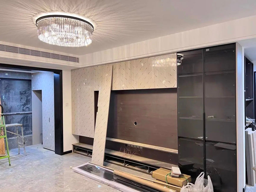 Tavian Grey Crystal Chandelier - Additional View 7