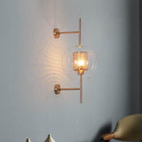 Glass Wall Sconce for bedroom – additional angle