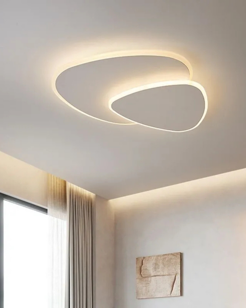 Sculptural LED Ceiling Light for Living Room