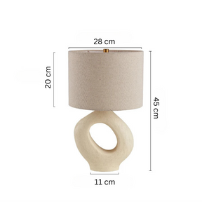 Warm white table lamp with touch on off control