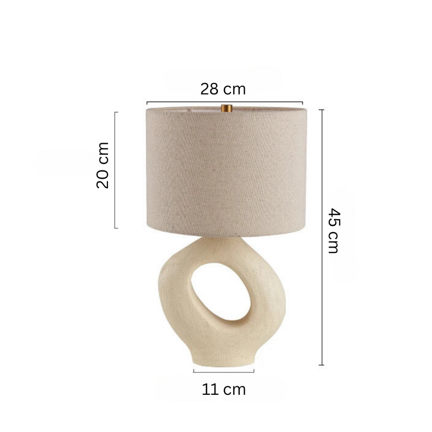 Warm white table lamp with touch on off control