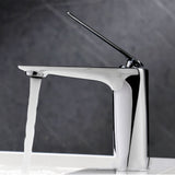 Brass vessel faucet with single-handle one-hole design