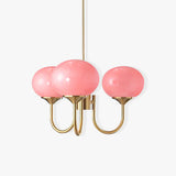 Pink Glass Chandelier Bold Contemporary Style