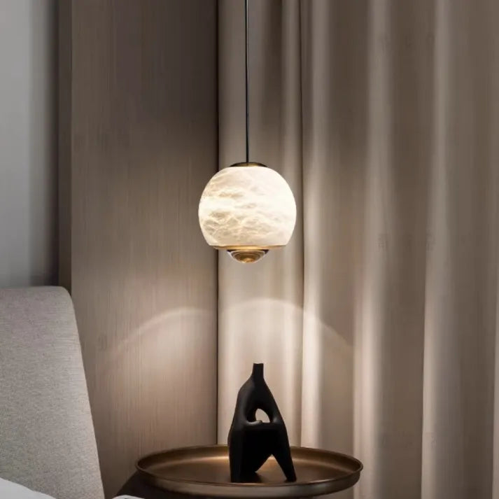 Marble And Alabaster Chandelier With Minimalist Design - OroDwell