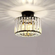 Crystal Ceiling Light Installed in Modern Interior