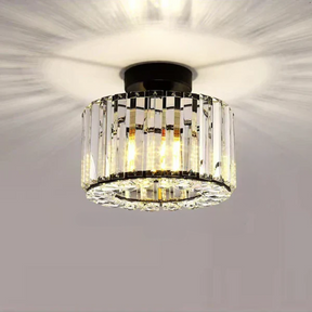 Crystal Ceiling Light Installed in Modern Interior
