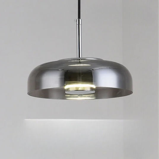 Metal pendant lamp additional angle view