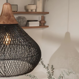 Asterra Handwoven Rattan Pendant Light diameter size options - OpalDwell