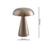 Brushed-Metal Table Lamp for Bedroom