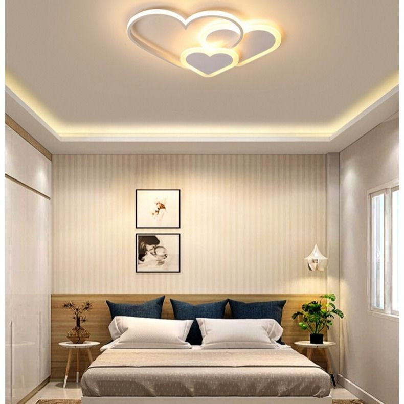 Aluminum Ceiling Light Heart Design for Kids Room - OpalDwell