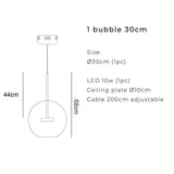 Chandelier with Round Glass Bulb Clusters