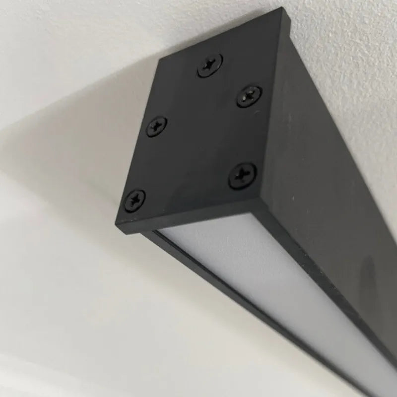 Noirline Black Linear Ceiling Light size and light output - OpalDwell