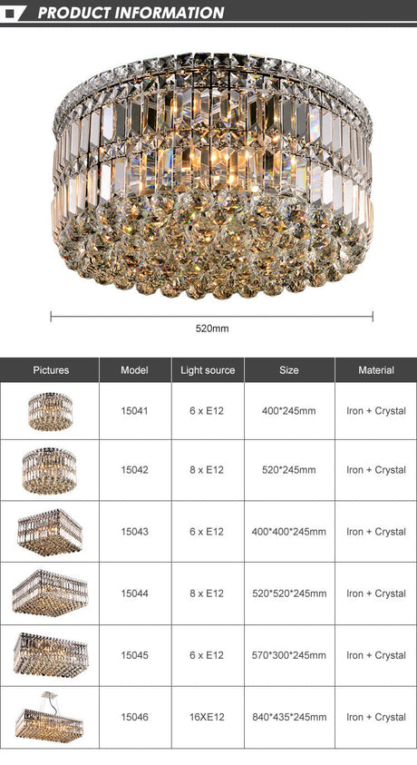 Crystal Chandelier LED Soft Ambient Glow Design