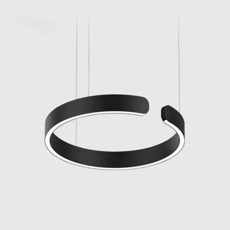 Round Metal Pendant Light Gold Accent Close-Up