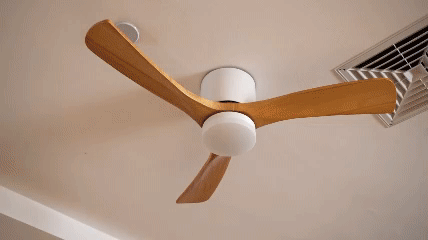 Wood Ceiling Fan LED Light for Bedroom