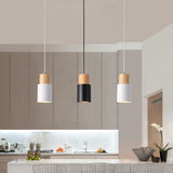Wooden Pendant Light Close-Up Craftsmanship Detail