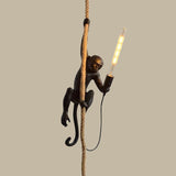 Monkey Shaped Resin Pendant Lamp Close-Up