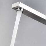 Stainless steel kitchen faucet installed in a kitchen setting - brass chrome plating finish