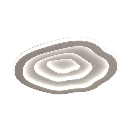 NovaLume Wavy Acrylic Modern Ceiling Light Warm White LED for Living Room