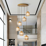 AstraLumen Crystal Cylinder Pendant Light for Modern Homes