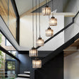 Crystal Pendant Light Installed Above Dining Table