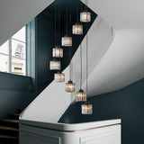 Black and Gold Crystal Pendant Lamp for Living Room