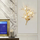 Metal branch light with sculptural design