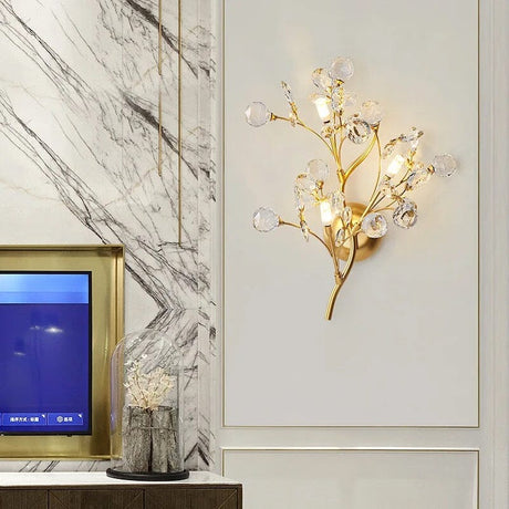 Metal branch light with sculptural design