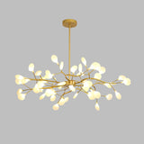 Minimalist chandelier warm ambient glow